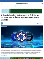 Solana Is Soaring, Yet Ozak AI Is Still Under $0.01—Could It Be the Best Entry Left in the Market?
