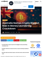Australia Names Crypto Biggest Risk in Money Laundering Crackdown | Live Bitcoin News