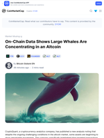 On-Chain Data Shows Large Whales Are Concentrating in an Altcoin: Guest Post by Bitcoin Sistemi EN | CoinMarketCap