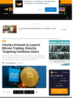 Charles Schwab To Launch Bitcoin Trading, Directly Targeting Coinbase Users
