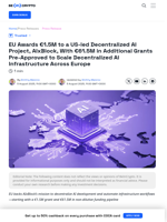 EU Awards €1.5M to a US-led Decentralized AI Project, AIxBlock