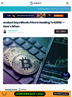 Analyst Says Bitcoin Price Is Heading To $256K — Here’s When