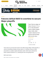 Falcons defeat NAVI in overtime to secure Major playoffs