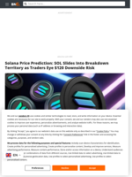 Solana Price Prediction: SOL Slides Into Breakdown Territory as Traders Eye $120 Downside Risk - Brave New Coin