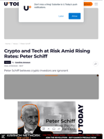 Crypto and Tech at Risk Amid Rising Rates: Peter Schiff