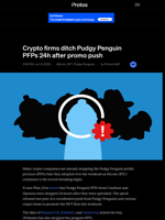 Crypto firms ditch Pudgy Penguin PFPs 24h after promo push
