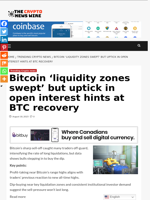Bitcoin ‘liquidity zones swept’ but uptick in open interest hints at BTC recovery - The Crypto News Wire