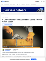What Could Stop Gold from Its 8th Consecutive Green Month