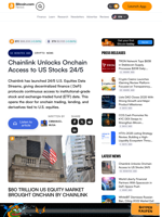 Chainlink Unlocks Onchain Access to US Stocks 24/5 – Crypto News Bitcoin News
