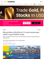 Bitcoin retraces to $91K as tariff concerns spark risk-off move: Crypto Markets Today