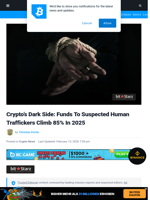 Crypto’s Dark Side: Funds To Suspected Human Traffickers Climb 85% In 2025