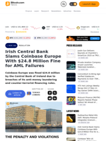 Irish Central Bank Slams Coinbase Europe With $24.8 Million Fine for AML Failures – Regulation Bitcoin News