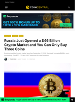 Russia Just Opened a $46 Billion Crypto Market and You Can Only Buy Three Coins - CoinCentral