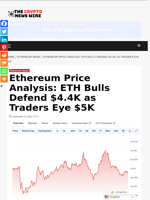 Ethereum Price Analysis: ETH Bulls Defend $4.4K as Traders Eye $5K - The Crypto News Wire