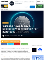 Cardano News Today & Dogecoin Price Prediction For 2025-2030 | Live Bitcoin News