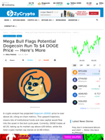 Mega Bull Flags Potential Dogecoin Run To $4 DOGE Price — Here’s More ⋆ ZyCrypto