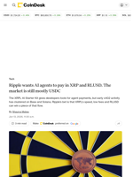 Ripple wants AI agents to pay in XRP and RLUSD. The market is still mostly USDC