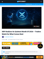 XRP Realizes Its Quietest Month Of 2026 – Traders Watch for What Comes Next | Bitcoinist.com