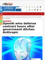 OpenAI wins defense contract hours after government ditches Anthropic - The Crypto News Wire