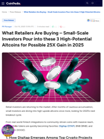 What Retailers Are Buying – Small-Scale Investors Pour into these 3 High-Potential Altcoins for Possible 25X Gain in 2025