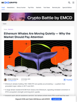 Ethereum Whales Accumulate: Could Market Shift Favor ETH?