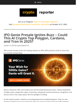 IPO Genie Presale 2025: AI Crypto vs Polygon & Cardano