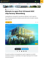 Top Bitcoin ASIC Maker Bitmain Plans US Production in 2025