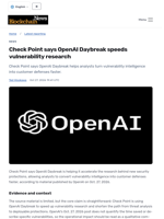 Check Point says OpenAI Daybreak speeds vulnerability research - Blockchain.News