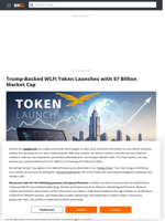 Trump-Backed WLFI Token Launches with $7 Billion Market Cap - Brave New Coin