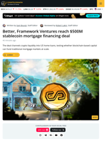 Better, Framework Ventures Strike $500M Stablecoin Mortgage Deal