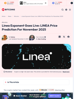 Linea Exponent Goes Live: LINEA Price Prediction November 2025