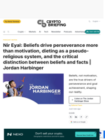 Nir Eyal: Beliefs drive perseverance more than motivation, dieting as a pseudo-religious system, and the critical distinction between beliefs and facts | Jordan Harbinger