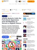 Vitalik Buterin Calls for Full‑Stack Openness and Verifiability to Secure a Digital Future – News Bytes Bitcoin News