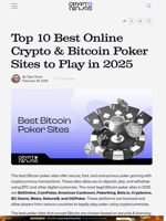 Top 10 Best Online Crypto & Bitcoin Poker Sites to Play in 2025