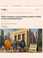 Public companies’ crypto holdings double to $160B: Can the growth hold in Q3? - AMBCrypto