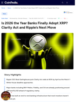 Is 2026 the Year Banks Finally Adopt XRP? Clarity Act and Ripple's Next Move