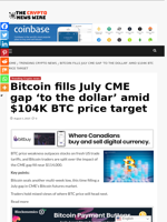 Bitcoin fills July CME gap 'to the dollar' amid $104K BTC price target - The Crypto News Wire