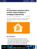 US lawmakers introduce bill to include crypto holdings in mortgage underwriting