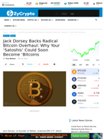 Jack Dorsey Backs Radical Bitcoin Overhaul: Why Your 'Satoshis' Could Soon Become 'Bitcoins ⋆ ZyCrypto