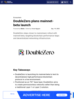 DoubleZero plans mainnet-beta launch