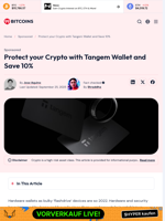 Protect your Crypto with Tangem Wallet and Save 10% - 99Bitcoins