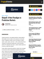 Outpoll: A New Paradigm in Prediction Markets