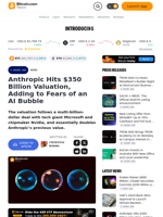 Anthropic Hits $350 Billion Valuation, Adding to Fears of an AI Bubble – News Bitcoin News