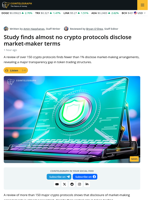 Crypto Protocols Almost Never Disclose Market-Maker Terms, Study Finds