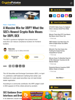 A Massive Win for XRP? What the SEC's Newest Crypto Rule Means for XRPL DEX