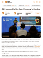 OJK: Indonesia’s ‘On-Chain Economy’ is Coming - AMBCrypto