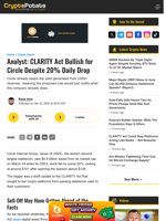 Analyst: CLARITY Act Bullish for Circle Despite 20% Daily Drop