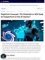 PepeCoin Forecast: 10x Potential or Will Ozak AI Outperform in the AI Sector?