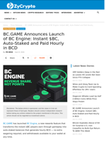 BC.GAME Announces Launch of BC Engine: Instant $BC, Auto-Staked and Paid Hourly in BCD