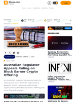 Australian Regulator Appeals Ruling on Block Earner Crypto Offering – Legal Bitcoin News